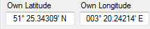 16. Position of own vessel